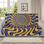 Blue And Yellow Motion Illusion Print Futon Protector