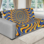 Blue And Yellow Motion Illusion Print Futon Protector