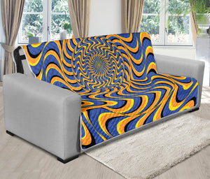 Blue And Yellow Motion Illusion Print Futon Protector