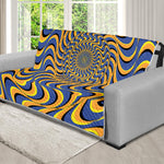 Blue And Yellow Motion Illusion Print Futon Protector