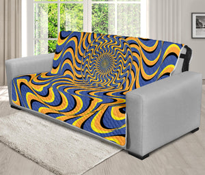 Blue And Yellow Motion Illusion Print Futon Protector