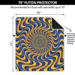 Blue And Yellow Motion Illusion Print Futon Protector