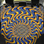 Blue And Yellow Motion Illusion Print Pet Car Back Seat Cover