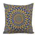Blue And Yellow Motion Illusion Print Pillow Cover