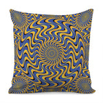 Blue And Yellow Motion Illusion Print Pillow Cover