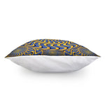 Blue And Yellow Motion Illusion Print Pillow Cover