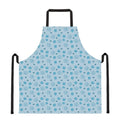 Blue Animal Paw Pattern Print Apron