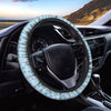 Blue Animal Paw Pattern Print Car Steering Wheel Cover