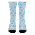 Blue Animal Paw Pattern Print Crew Socks