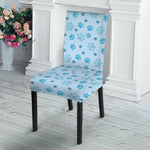 Blue Animal Paw Pattern Print Dining Chair Slipcover