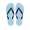 Blue Animal Paw Pattern Print Flip Flops