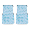 Blue Animal Paw Pattern Print Front Car Floor Mats