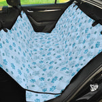 Blue Animal Paw Pattern Print Pet Car Back Seat Cover