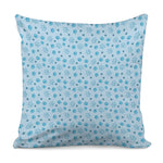 Blue Animal Paw Pattern Print Pillow Cover