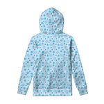 Blue Animal Paw Pattern Print Pullover Hoodie