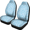 Blue Animal Paw Pattern Print Universal Fit Car Seat Covers