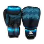 Blue Aquarius Zodiac Sign Print Boxing Gloves