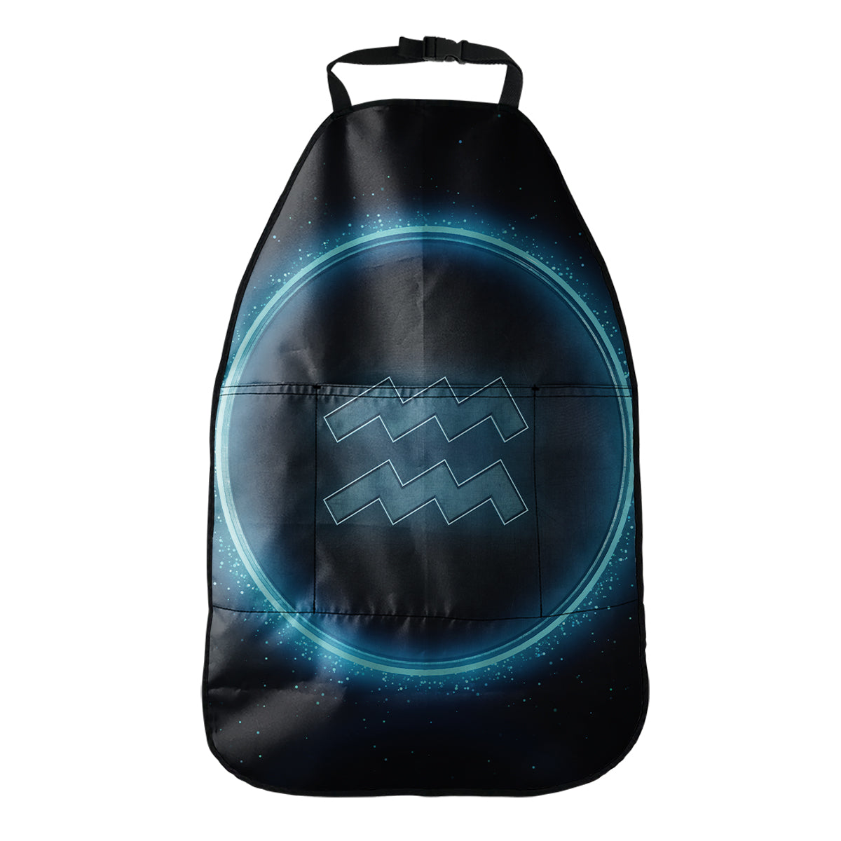 Blue Aquarius Zodiac Sign Print Car Seat Organizers
