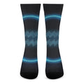 Blue Aquarius Zodiac Sign Print Crew Socks