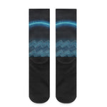 Blue Aquarius Zodiac Sign Print Crew Socks