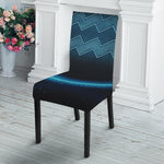 Blue Aquarius Zodiac Sign Print Dining Chair Slipcover