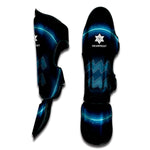 Blue Aquarius Zodiac Sign Print Muay Thai Shin Guard