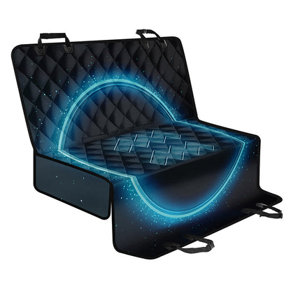 Blue Aquarius Zodiac Sign Print Pet Car Back Seat Cover