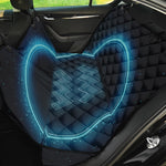 Blue Aquarius Zodiac Sign Print Pet Car Back Seat Cover
