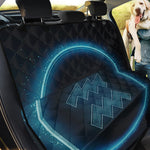 Blue Aquarius Zodiac Sign Print Pet Car Back Seat Cover