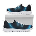 Blue Aquarius Zodiac Sign Print White Running Shoes