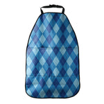 Blue Argyle Pattern Print Car Seat Organizers