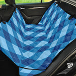 Blue Argyle Pattern Print Pet Car Back Seat Cover