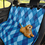 Blue Argyle Pattern Print Pet Car Back Seat Cover