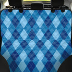 Blue Argyle Pattern Print Pet Car Back Seat Cover