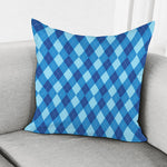 Blue Argyle Pattern Print Pillow Cover