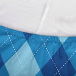 Blue Argyle Pattern Print Sofa Cover