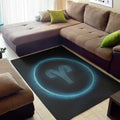 Blue Aries Zodiac Sign Print Floor Mat
