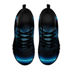 Blue Aries Zodiac Sign Print Black Sneakers