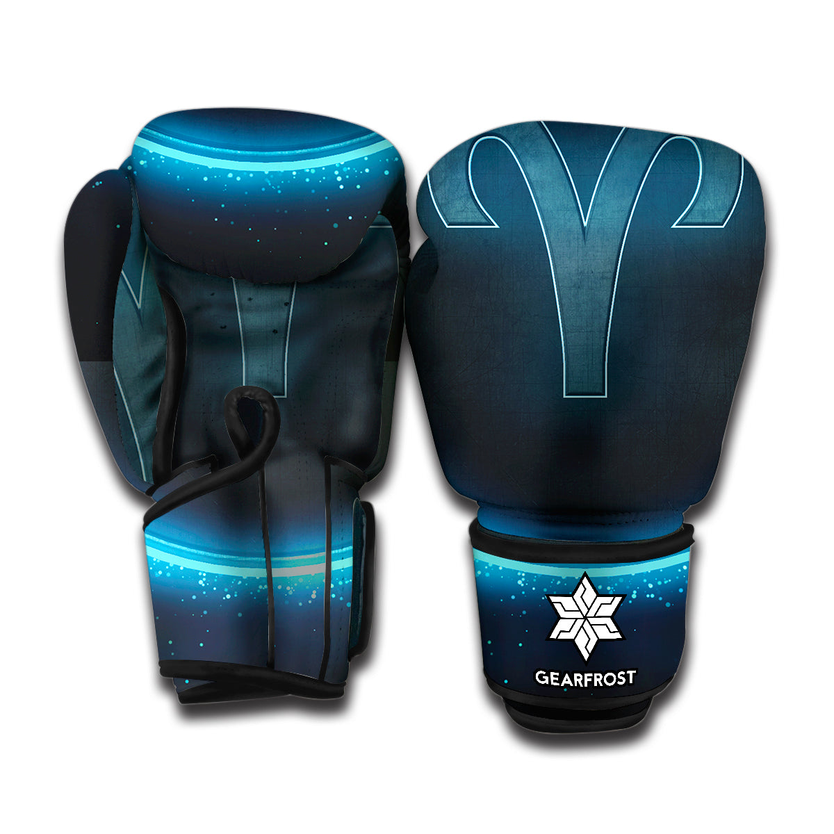 Blue Aries Zodiac Sign Print Boxing Gloves