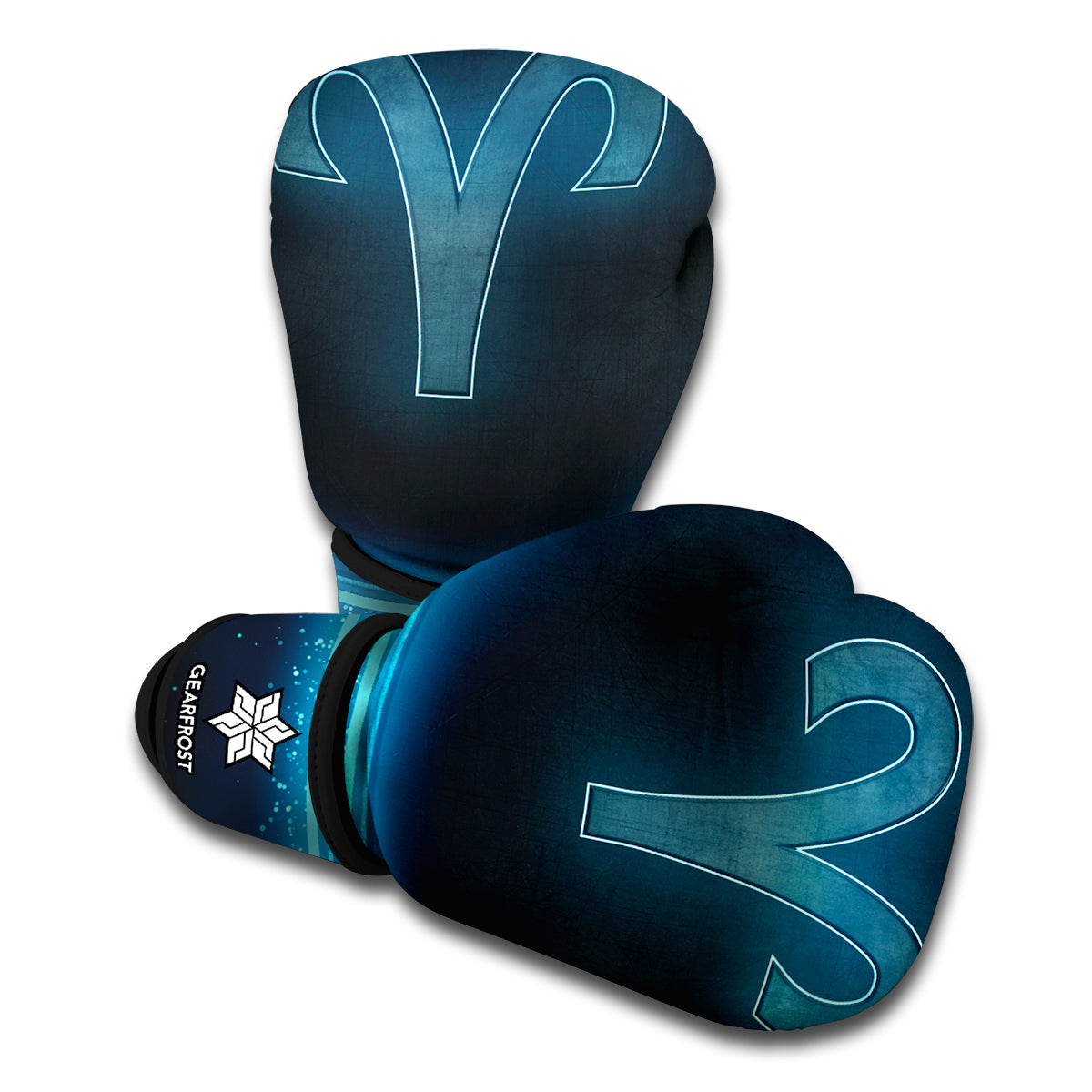 Blue Aries Zodiac Sign Print Boxing Gloves