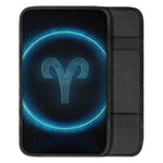 Blue Aries Zodiac Sign Print Car Center Console Cover