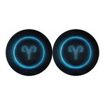 Blue Aries Zodiac Sign Print Car Coasters