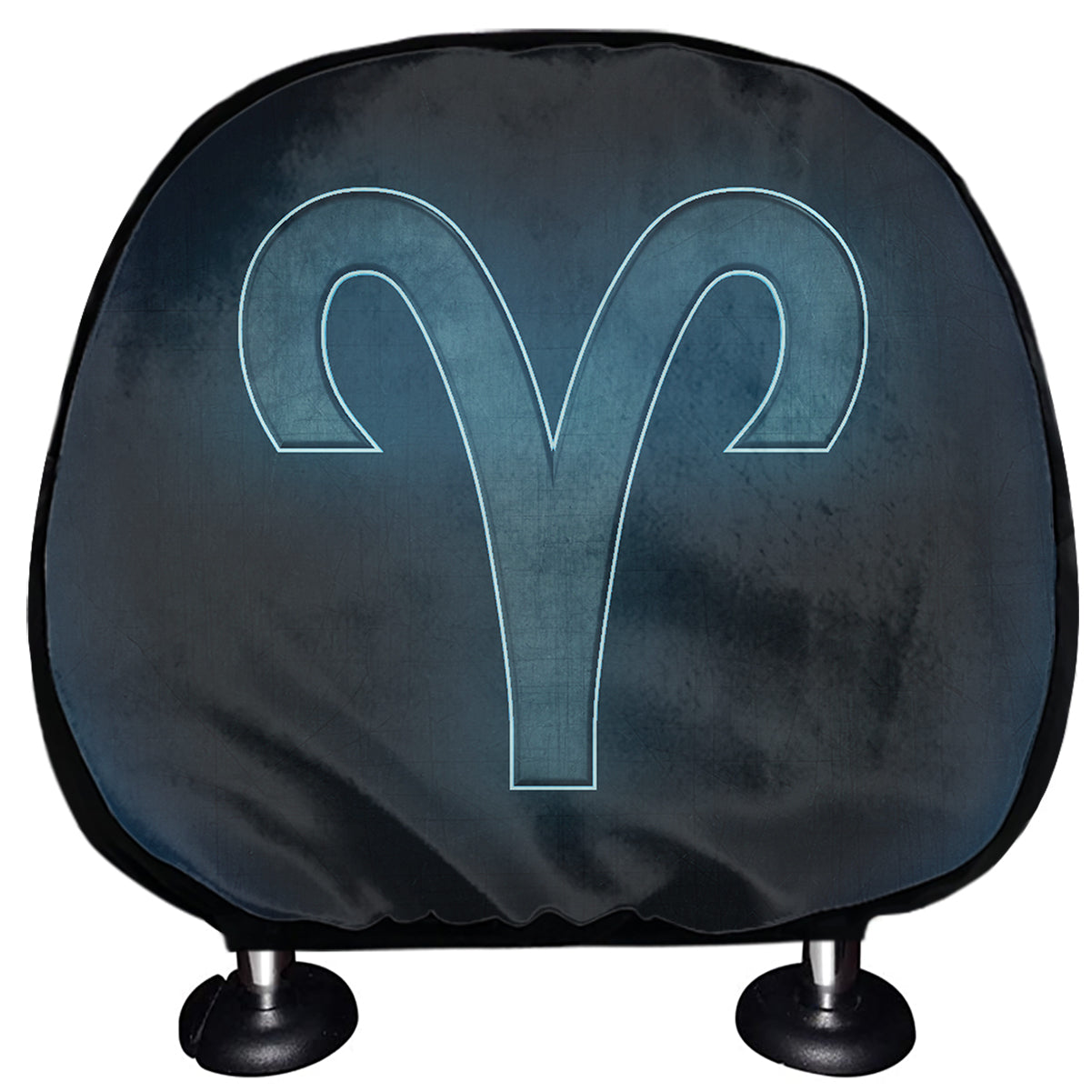 Blue Aries Zodiac Sign Print Car Headrest Covers