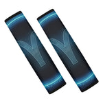 Blue Aries Zodiac Sign Print Car Seat Belt Covers