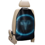 Blue Aries Zodiac Sign Print Car Seat Organizers
