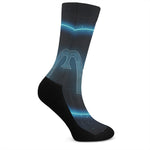 Blue Aries Zodiac Sign Print Crew Socks