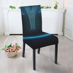 Blue Aries Zodiac Sign Print Dining Chair Slipcover