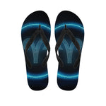 Blue Aries Zodiac Sign Print Flip Flops