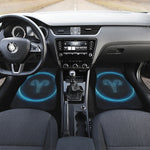 Blue Aries Zodiac Sign Print Front Car Floor Mats
