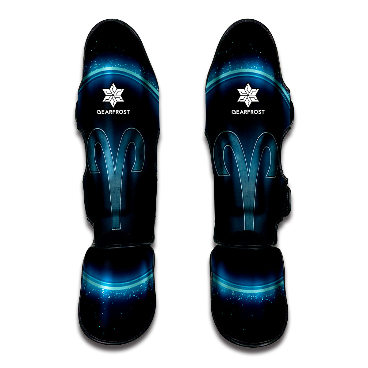 Blue Aries Zodiac Sign Print Muay Thai Shin Guard